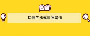 熱情的沙漠原唱是誰
