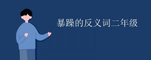 暴躁的反義詞二年級(jí)