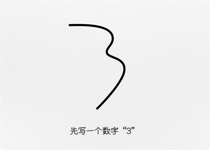 用數(shù)字33畫小燕子簡筆畫怎么畫圖片