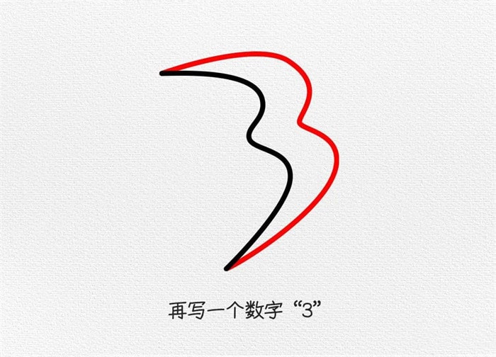 用數(shù)字33畫小燕子簡筆畫怎么畫圖片
