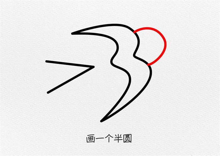 用數(shù)字33畫小燕子簡筆畫怎么畫圖片