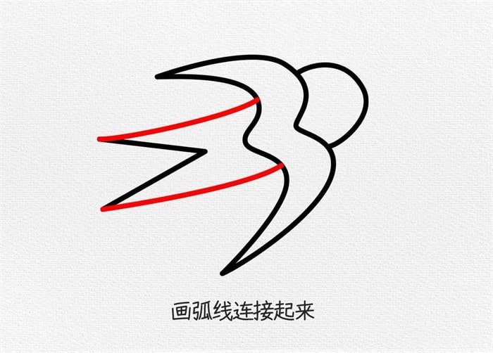 用數(shù)字33畫小燕子簡筆畫怎么畫圖片