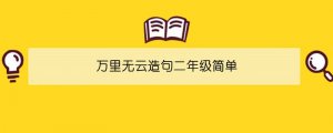 萬里無云造句二年級簡單