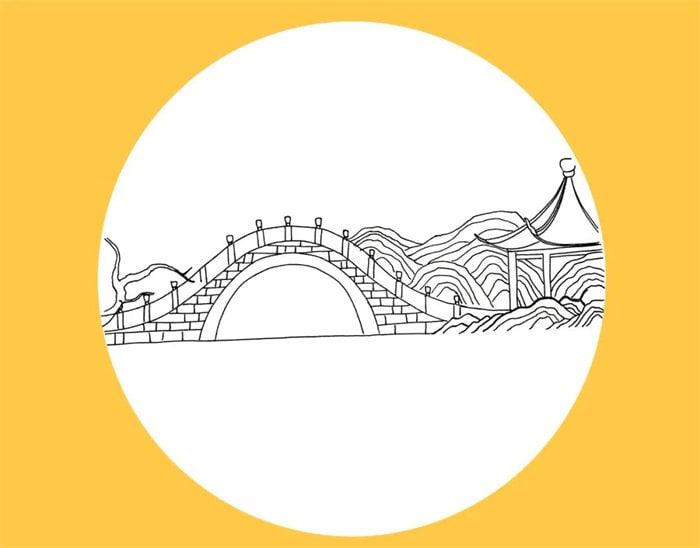 煙花三月下?lián)P州兒童風(fēng)景畫圖片步驟