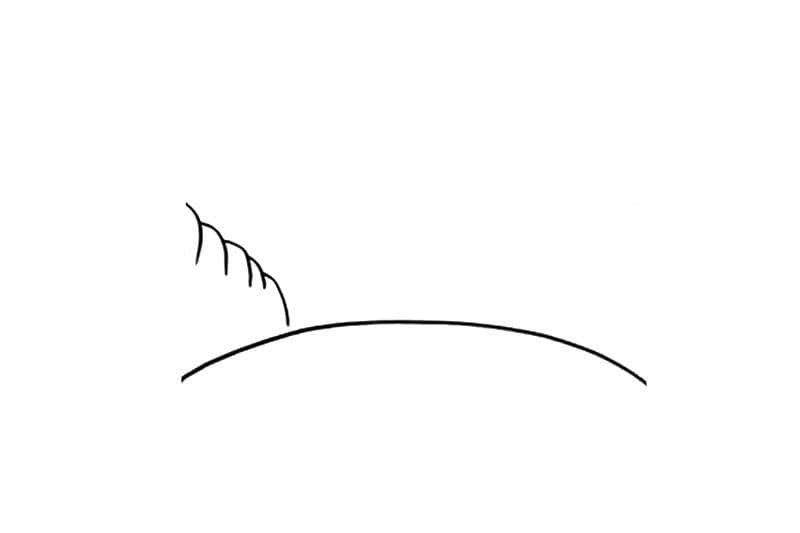 清明節(jié)的風景兒童簡筆畫教程圖片