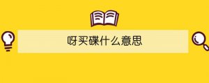 呀買碟什么意思