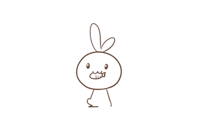吃胡蘿卜的可愛(ài)小兔子簡(jiǎn)筆畫(huà)怎么畫(huà)