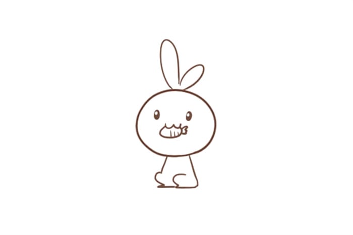 吃胡蘿卜的可愛(ài)小兔子簡(jiǎn)筆畫(huà)怎么畫(huà)