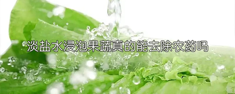 淡鹽水浸泡果蔬真的能去除農藥嗎