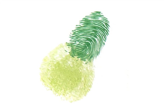簡單大白菜手指畫畫法步驟