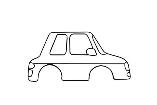 一步一步學(xué)畫簡單的警車簡筆畫圖片