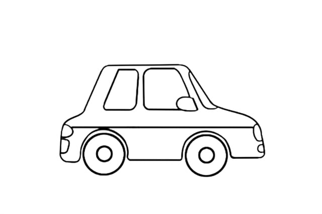 一步一步學(xué)畫簡單的警車簡筆畫圖片