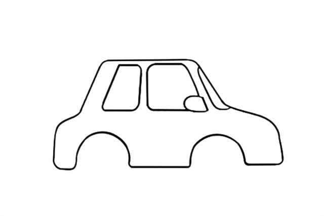 一步一步學(xué)畫簡單的警車簡筆畫圖片