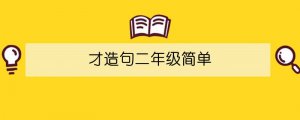 才造句二年級簡單