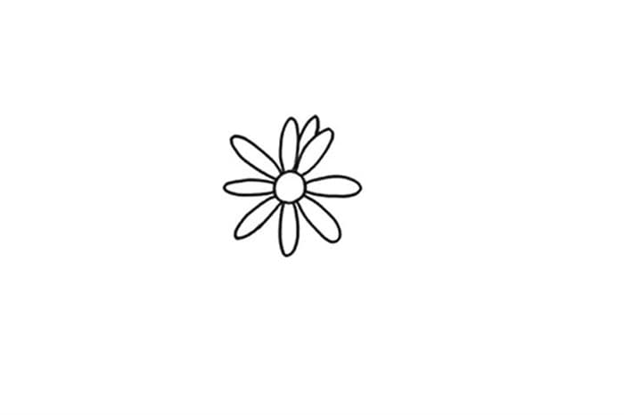 清明節(jié)畫菊花簡(jiǎn)筆畫寄相思