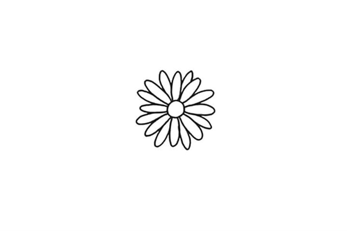 清明節(jié)畫菊花簡(jiǎn)筆畫寄相思