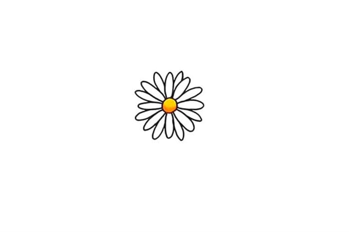 清明節(jié)畫菊花簡(jiǎn)筆畫寄相思