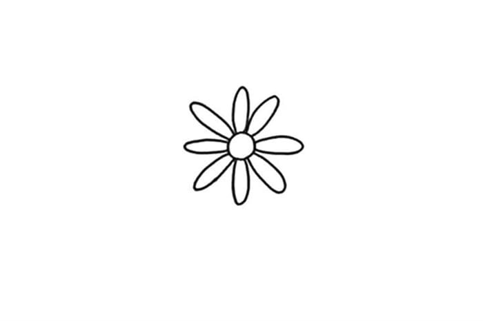 清明節(jié)畫菊花簡(jiǎn)筆畫寄相思