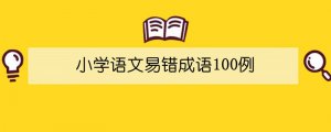 小學(xué)語文易錯(cuò)成語100例（帶解釋）