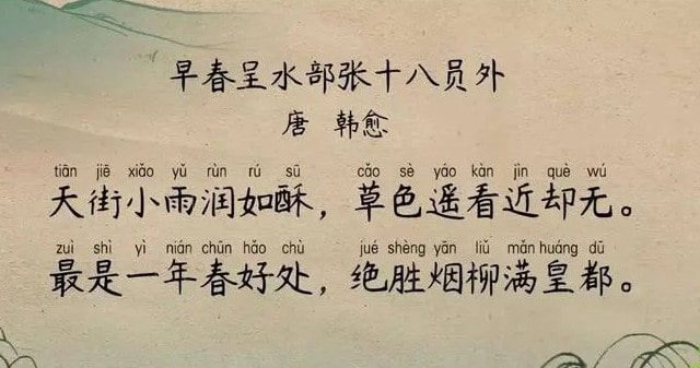 韓愈早春呈水部張十八員外二首賞析